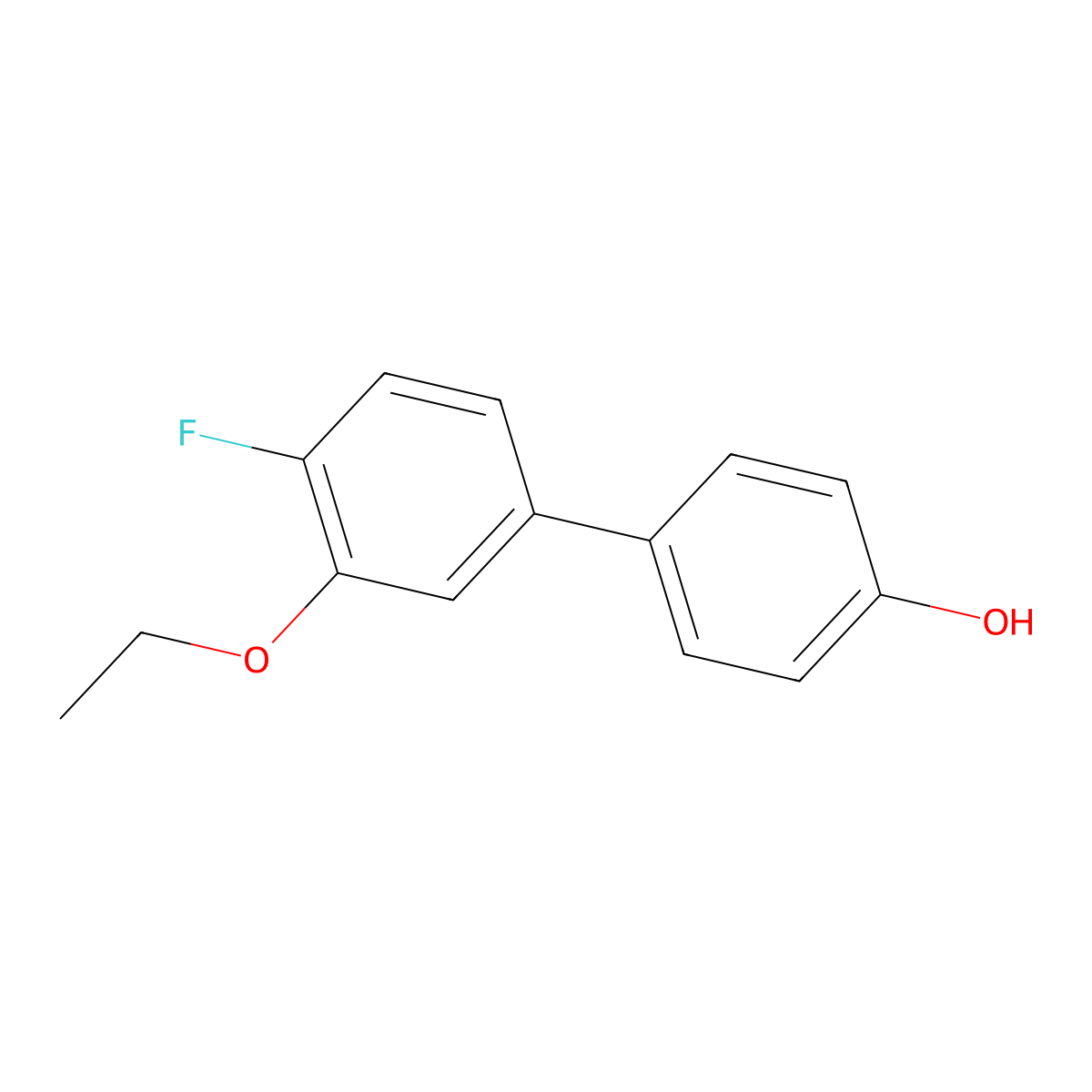 3'-Ethoxy-4'-fluoro-[1,1'-biphenyl]-4-ol molecular structure, CAS 2807440-87-3