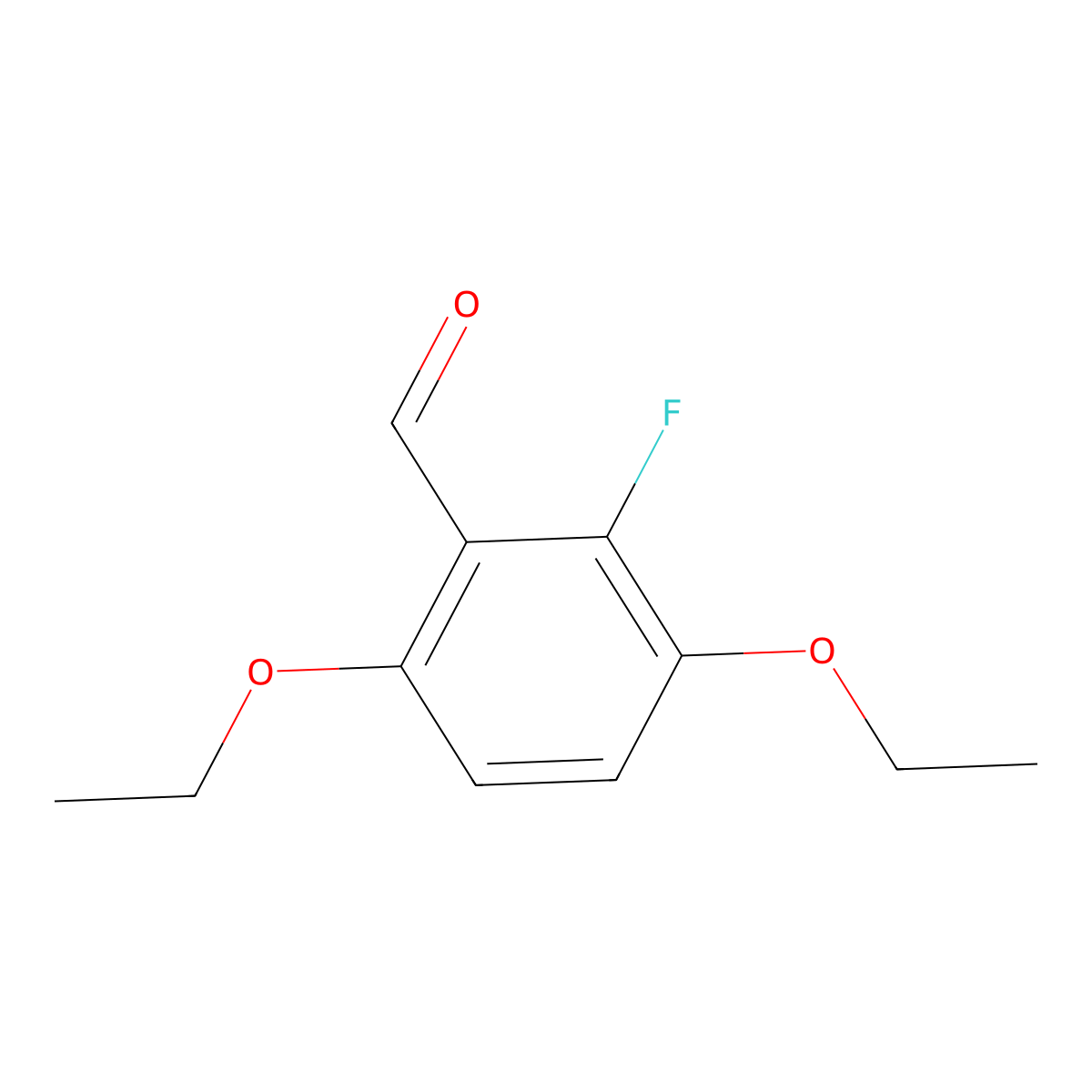 3,6-Diethoxy-2-fluorobenzaldehyde molecular structure, CAS 2807440-96-4