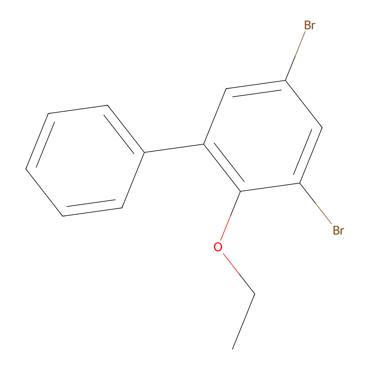 3,5-Dibromo-2-ethoxy-1,1'-biphenyl molecular structure, CAS 2807441-21-8