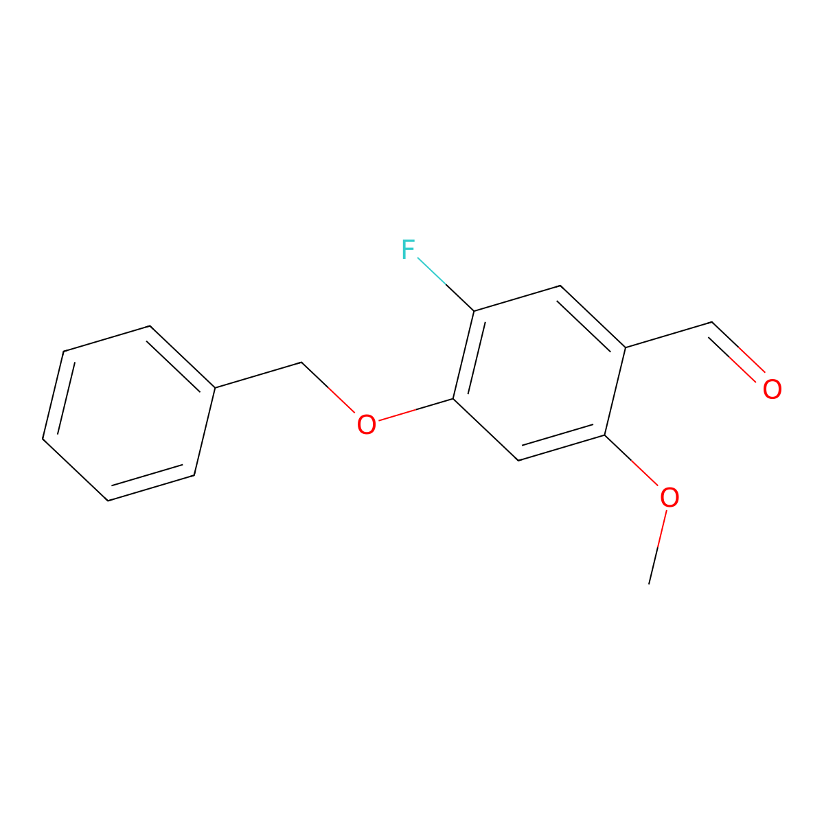 4-(Benzyloxy)-5-fluoro-2-methoxybenzaldehyde molecular structure, CAS 2807441-23-0