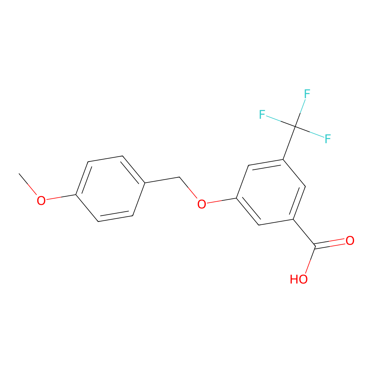 3-((4-Methoxybenzyl)oxy)-5-(trifluoromethyl)benzoic acid molecular structure, CAS 2807441-28-5