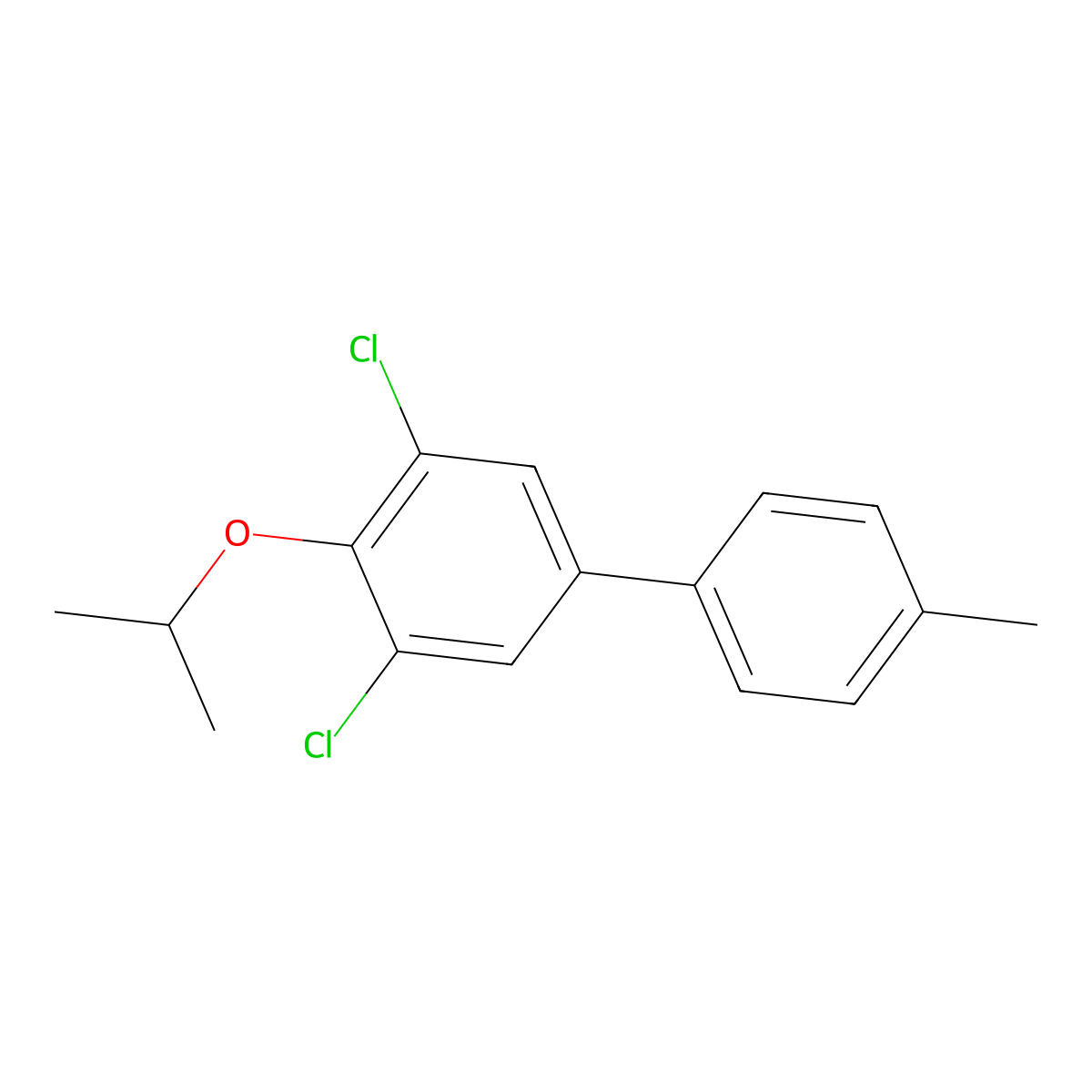 3,5-Dichloro-4-isopropoxy-4'-methyl-1,1'-biphenyl molecular structure, CAS 2807441-46-7