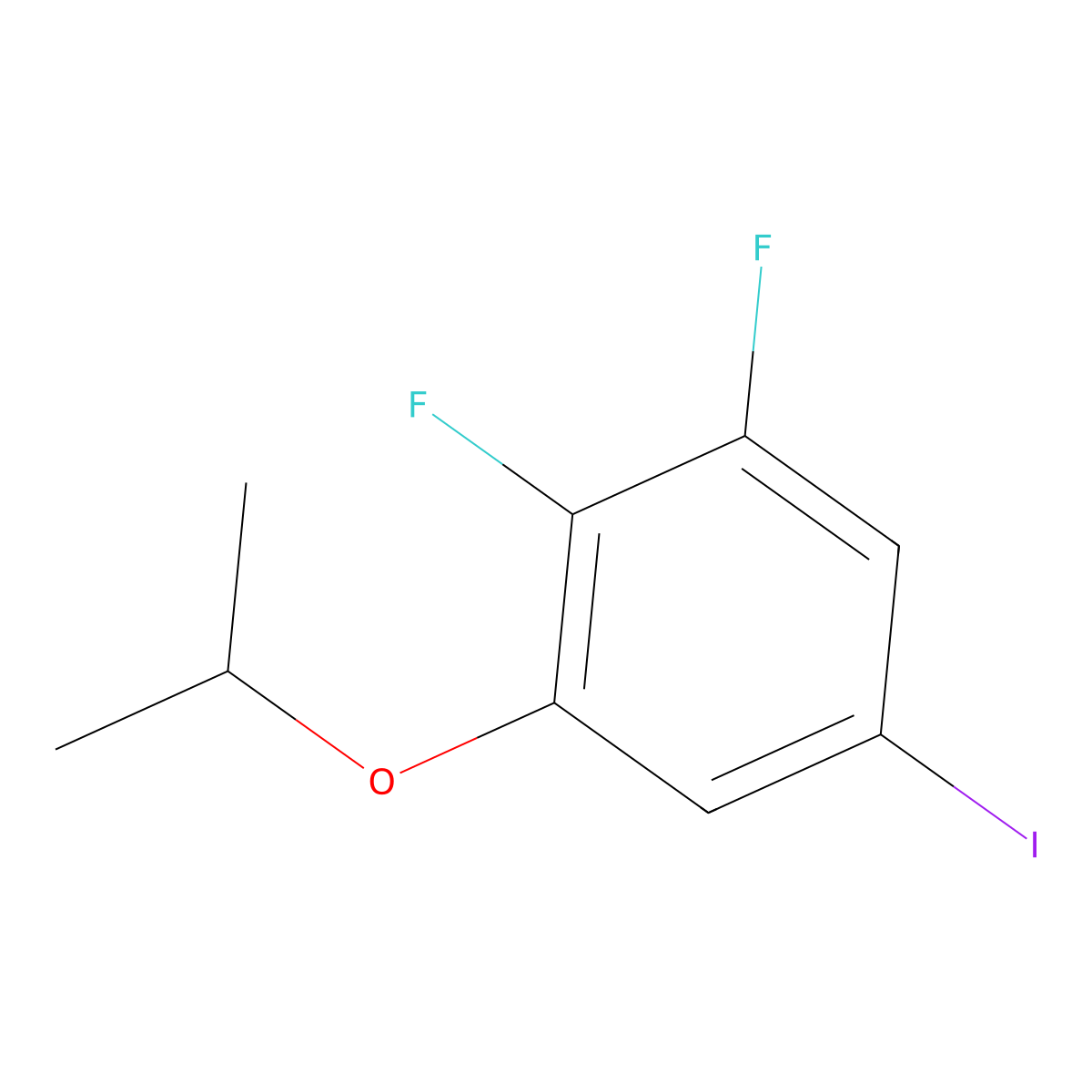 1,2-Difluoro-5-iodo-3-isopropoxybenzene molecular structure, CAS 2807441-51-4