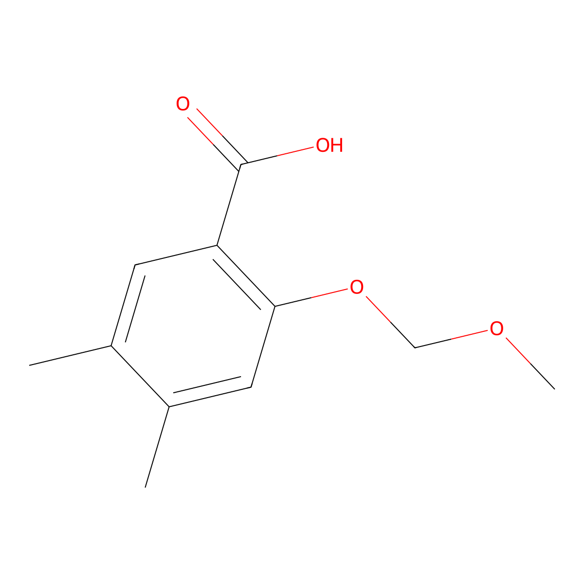 2-(Methoxymethoxy)-4,5-dimethylbenzoic acid molecular structure, CAS 2807441-53-6