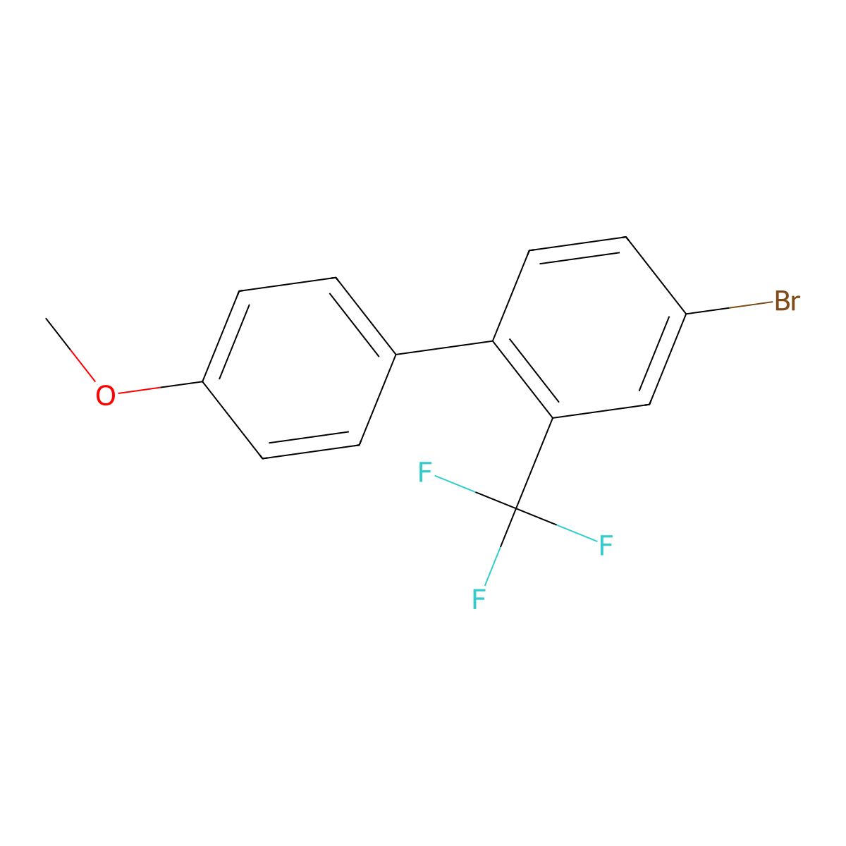 4-Bromo-4'-methoxy-2-(trifluoromethyl)-1,1'-biphenyl molecular structure, CAS 2807441-79-6