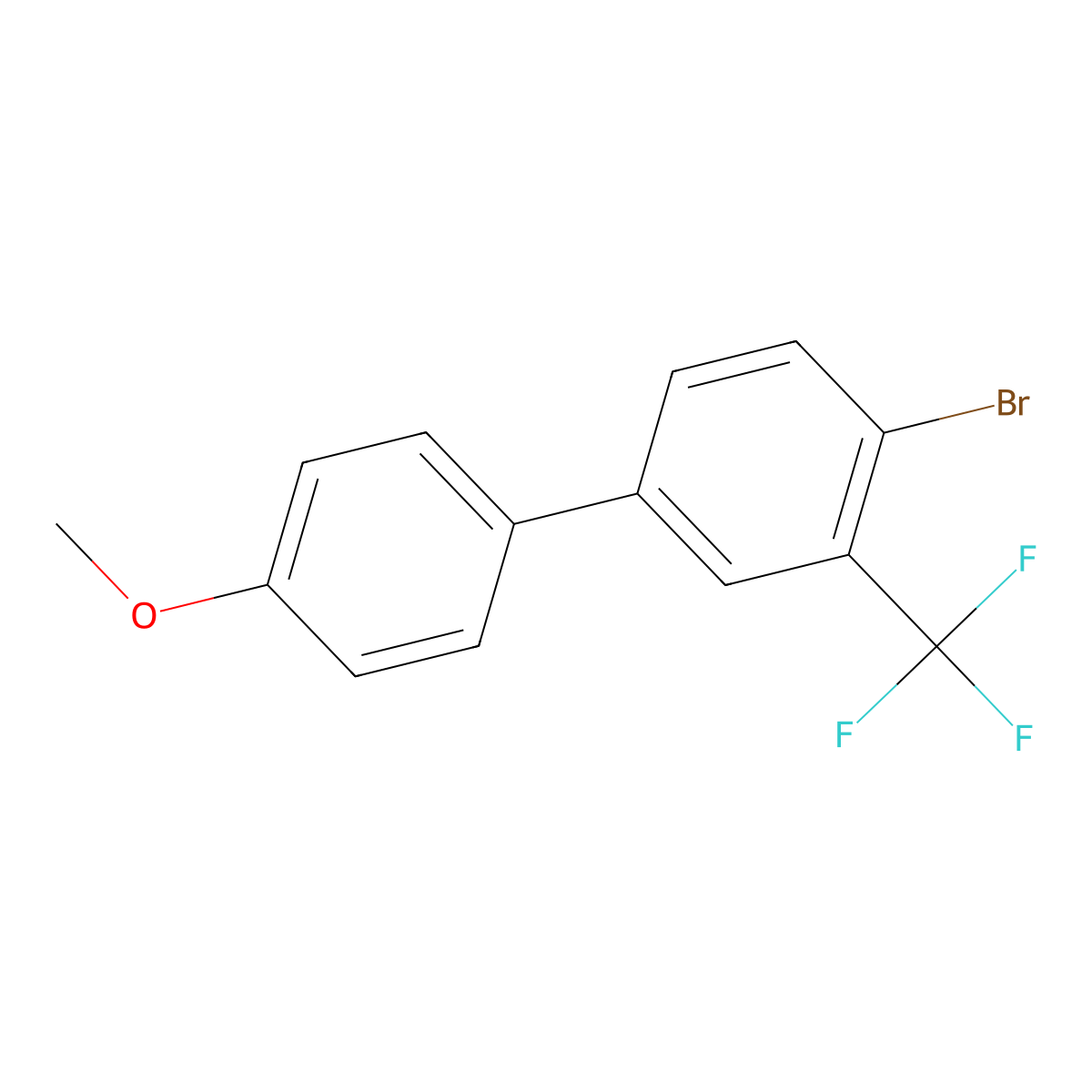4-Bromo-4'-methoxy-3-(trifluoromethyl)-1,1'-biphenyl molecular structure, CAS 2807441-84-3