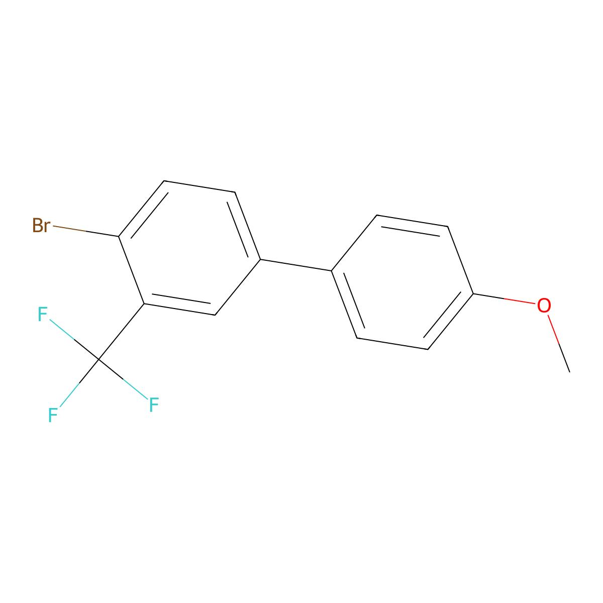 4-Bromo-4'-methoxy-3-(trifluoromethyl)-1,1'-biphenyl molecular structure, CAS 2807441-84-3