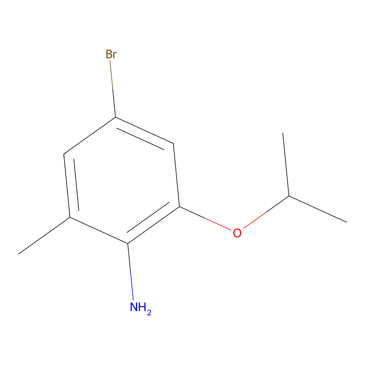 4-Bromo-2-isopropoxy-6-methylaniline molecular structure, CAS 2807441-87-6
