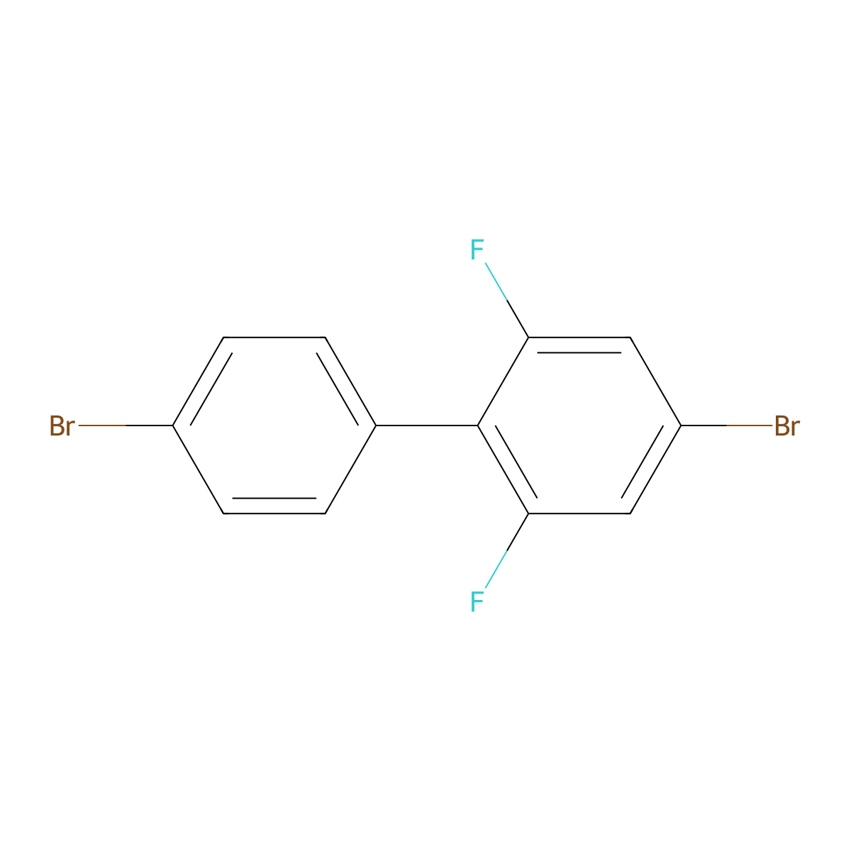 4,4'-Dibromo-2,6-difluoro-1,1'-biphenyl molecular structure, CAS 2807441-96-7