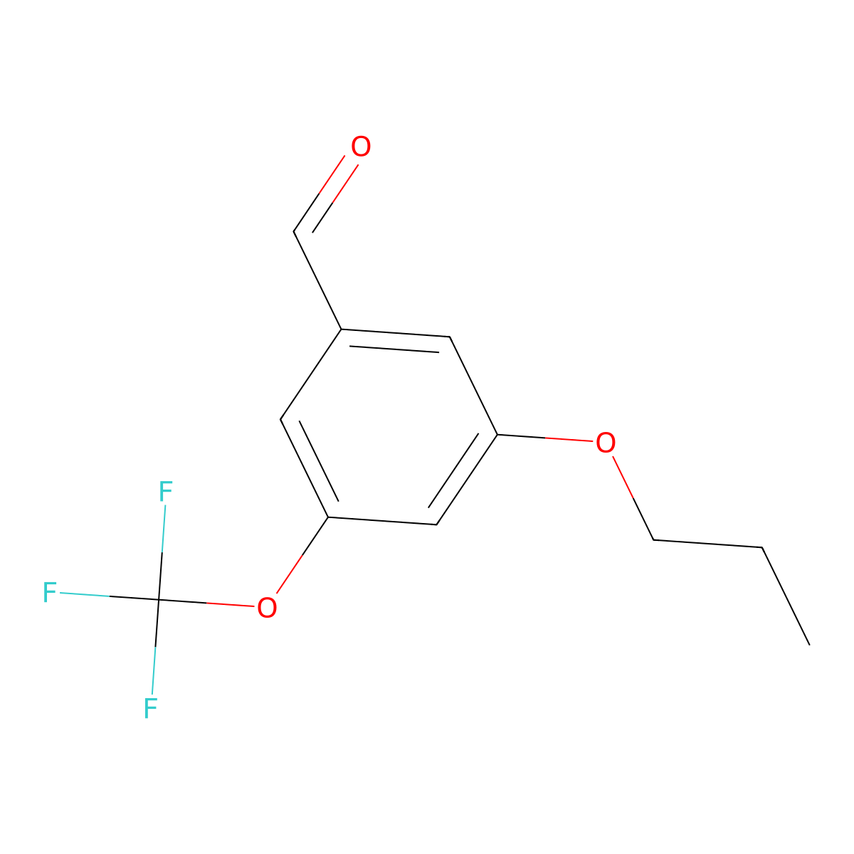 3-Propoxy-5-(trifluoromethoxy)benzaldehyde molecular structure, CAS 2807442-73-3
