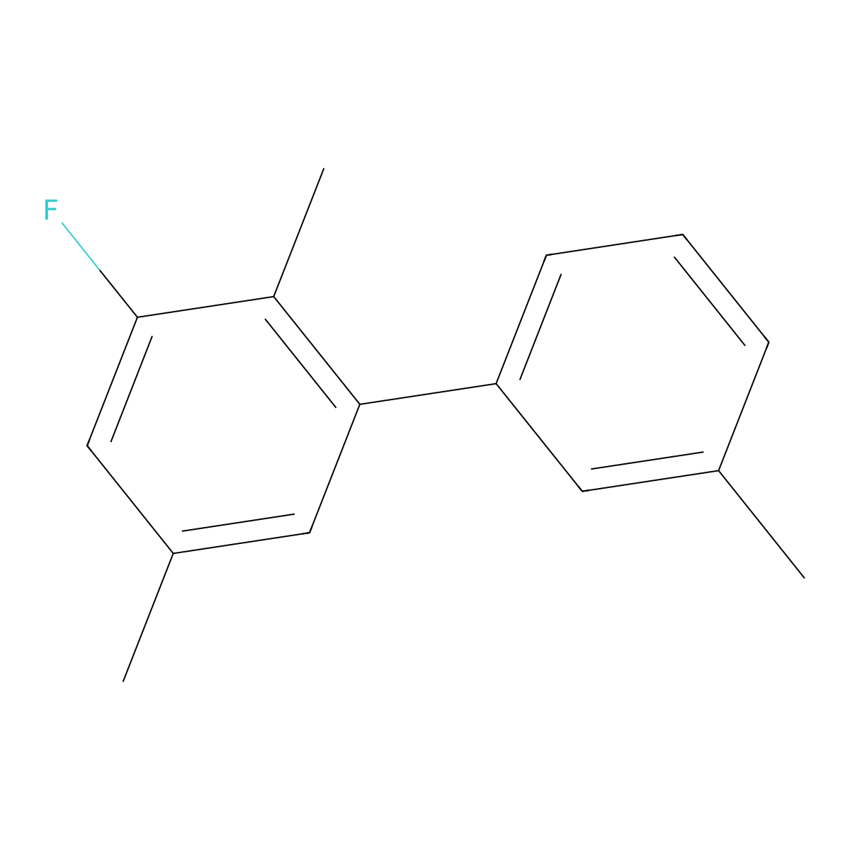 3-Fluoro-2,3',5-trimethyl-1,1'-biphenyl molecular structure, CAS 2807442-86-8