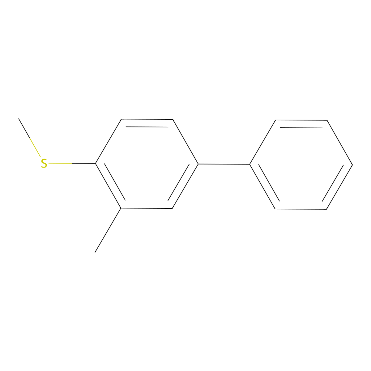 Methyl(3-methyl-[1,1'-biphenyl]-4-yl)sulfane molecular structure, CAS 2807443-25-8