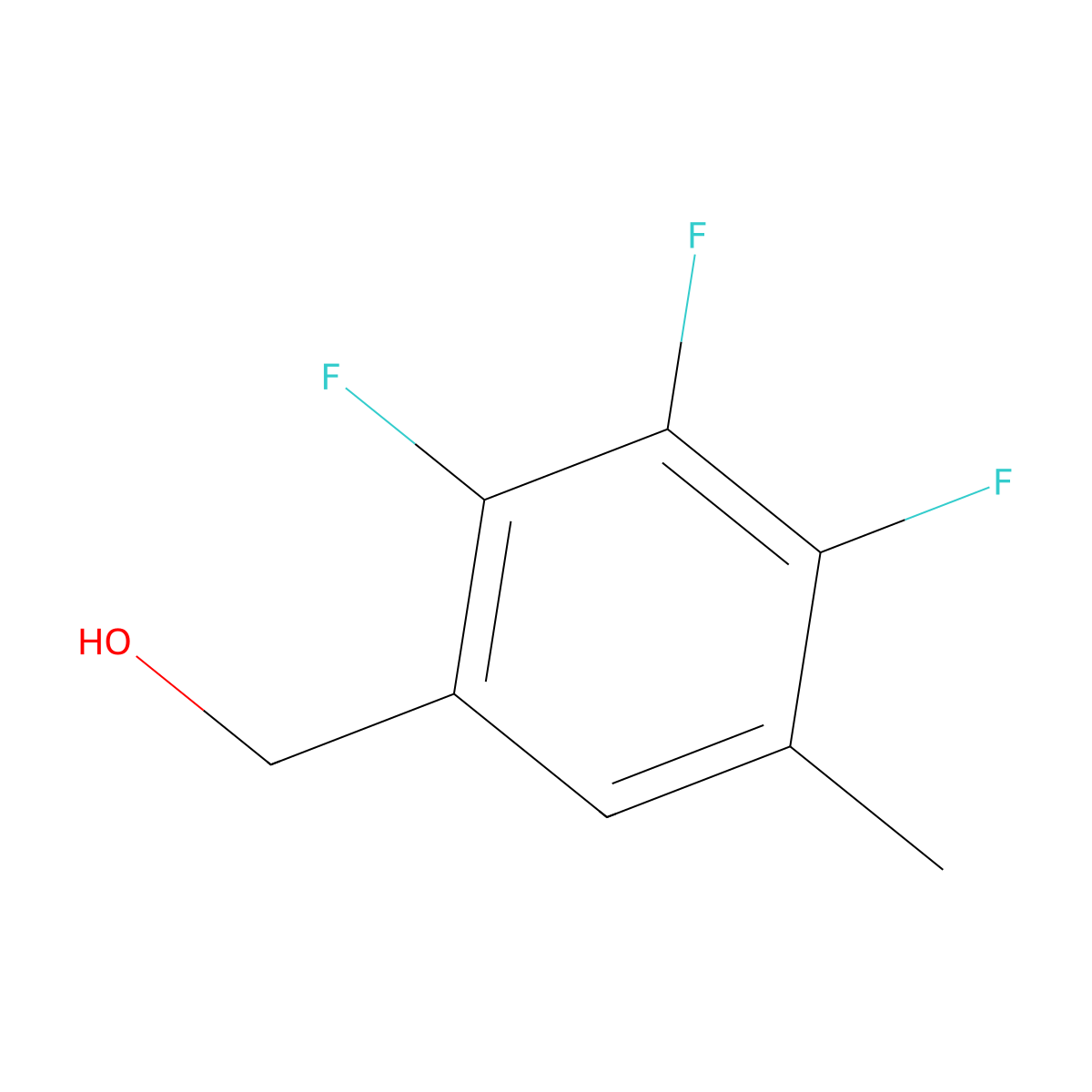 (2,3,4-Trifluoro-5-methylphenyl)methanol molecular structure, CAS 2807443-26-9