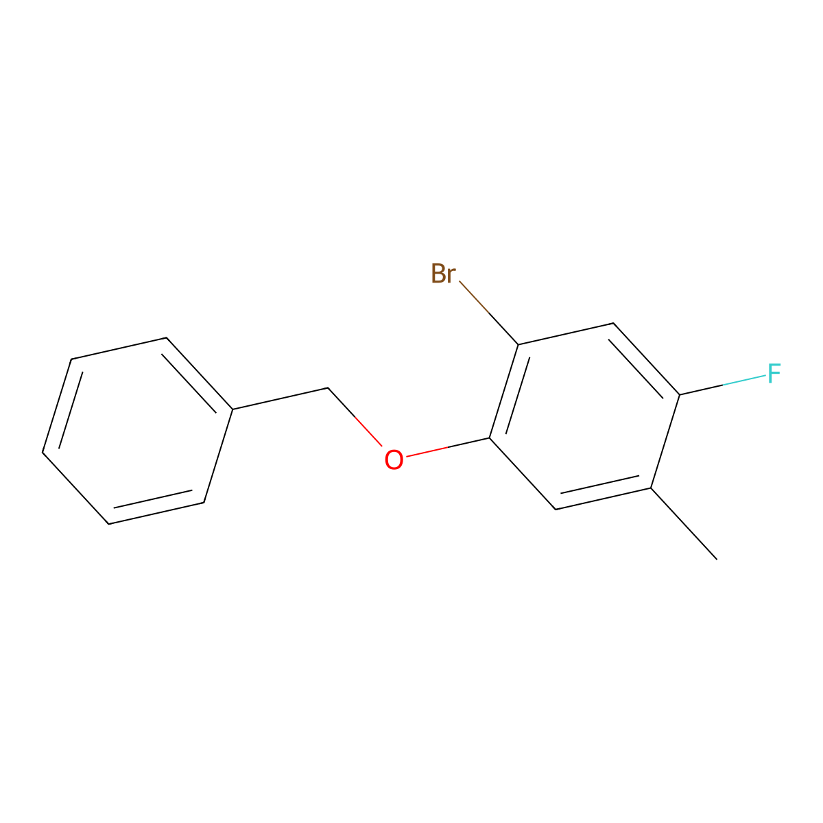 1-(Benzyloxy)-2-bromo-4-fluoro-5-methylbenzene molecular structure, CAS 2807443-73-6