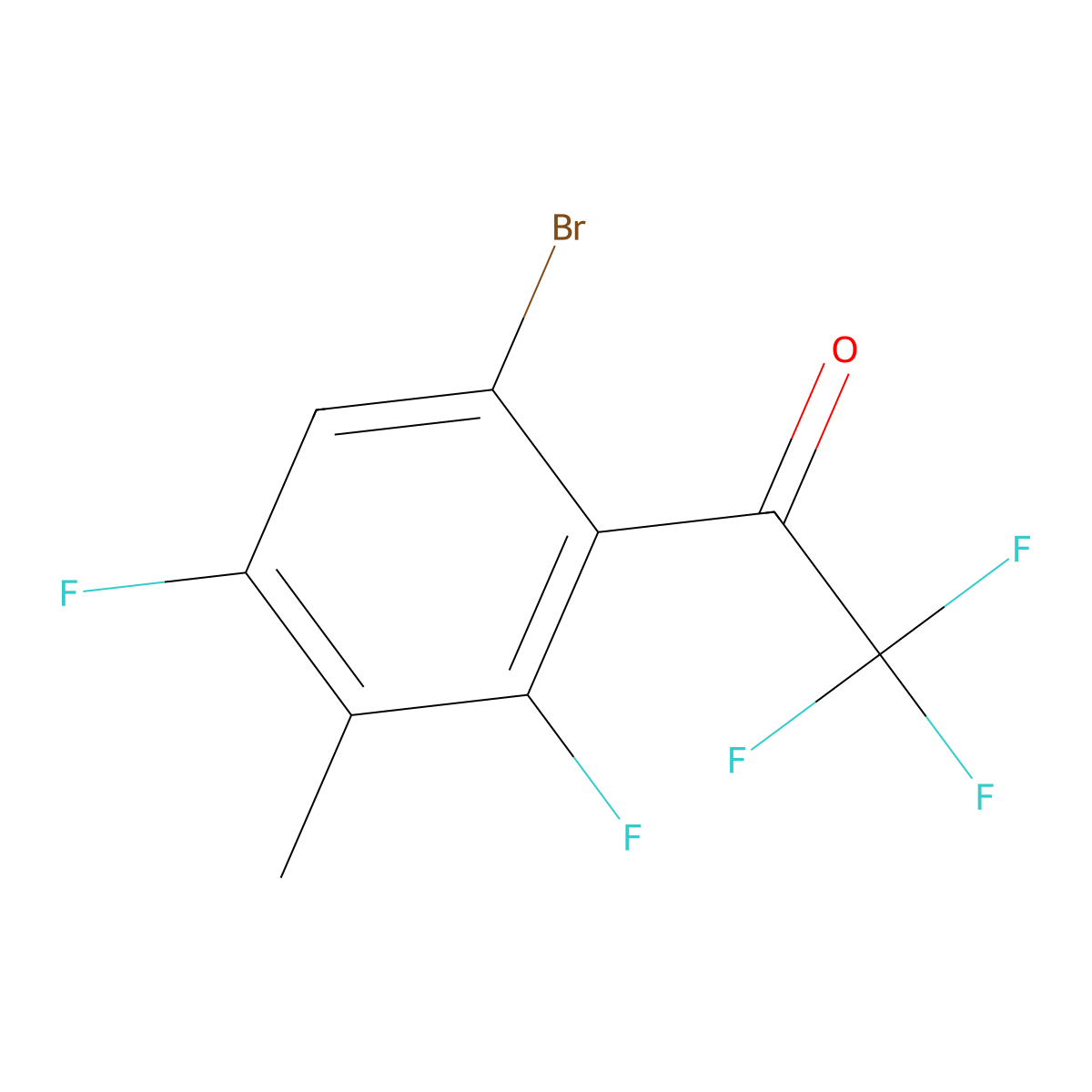 1-(6-Bromo-2,4-difluoro-3-methylphenyl)-2,2,2-trifluoroethanone molecular structure, CAS 2807443-77-0
