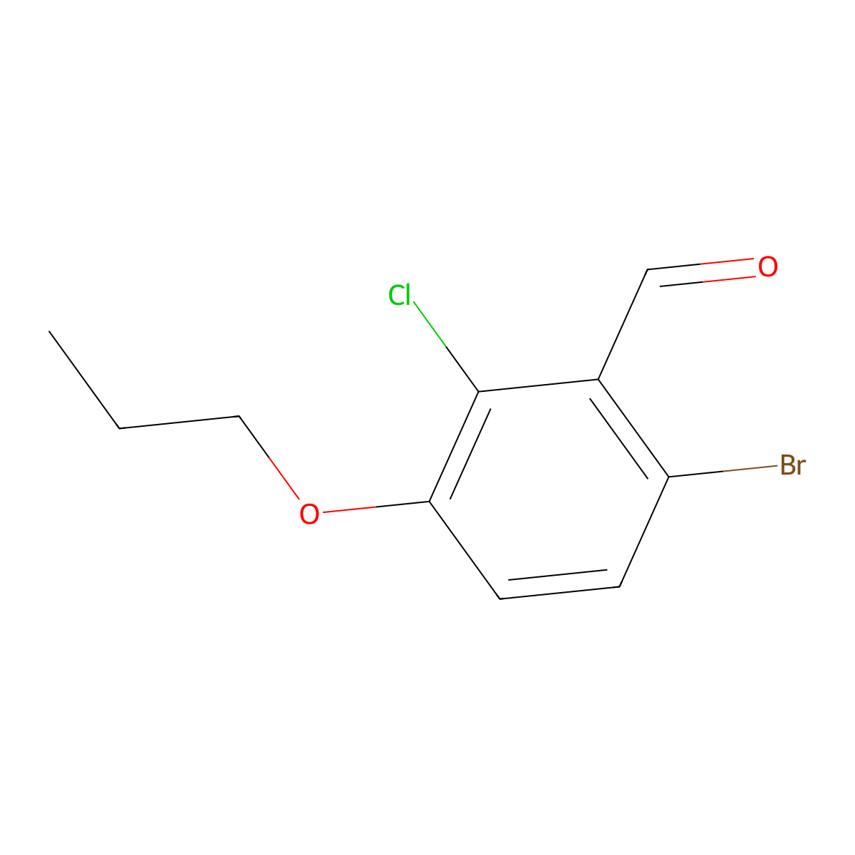 6-Bromo-2-chloro-3-propoxybenzaldehyde molecular structure, CAS 2807443-90-7