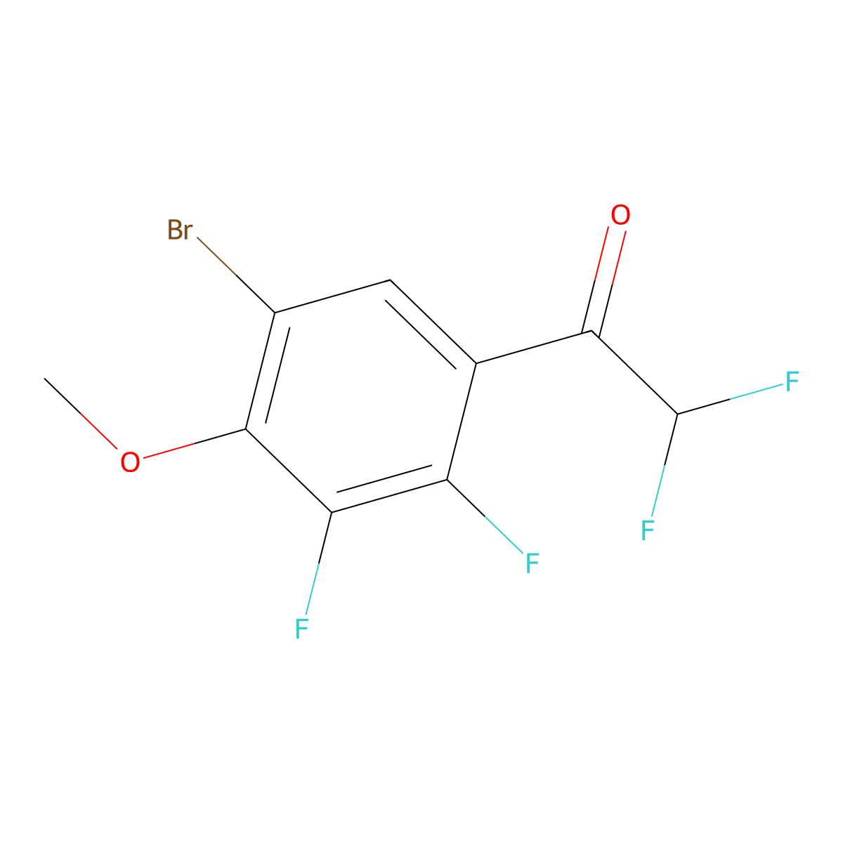 1-(5-Bromo-2,3-difluoro-4-methoxyphenyl)-2,2-difluoroethanone molecular structure, CAS 2807444-42-2