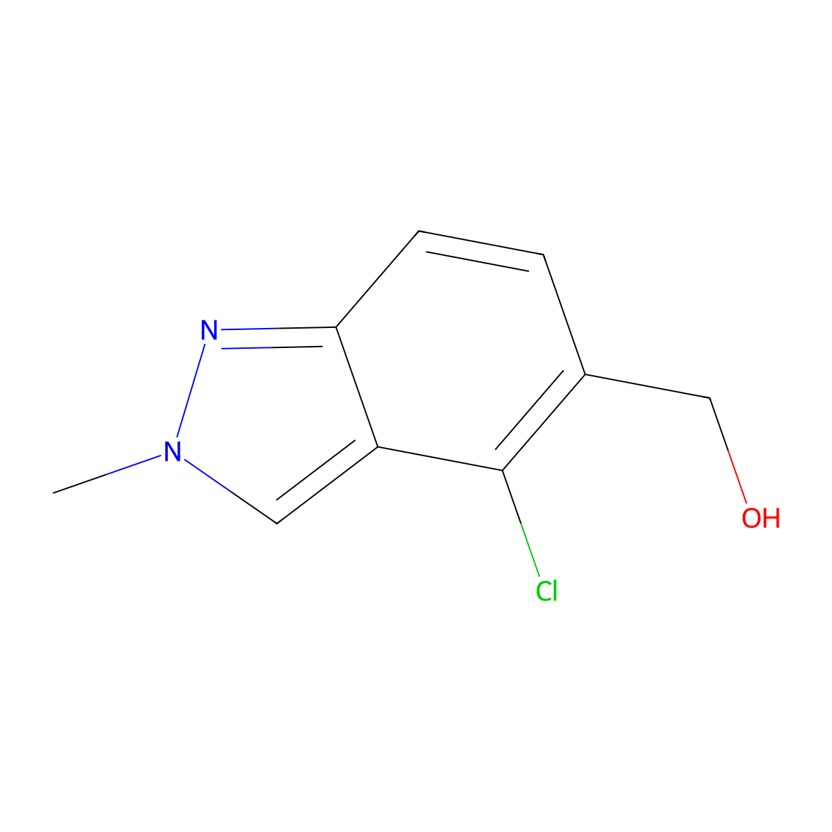 (4-Chloro-2-methyl-2H-indazol-5-yl)methanol molecular structure, CAS 2807444-43-3