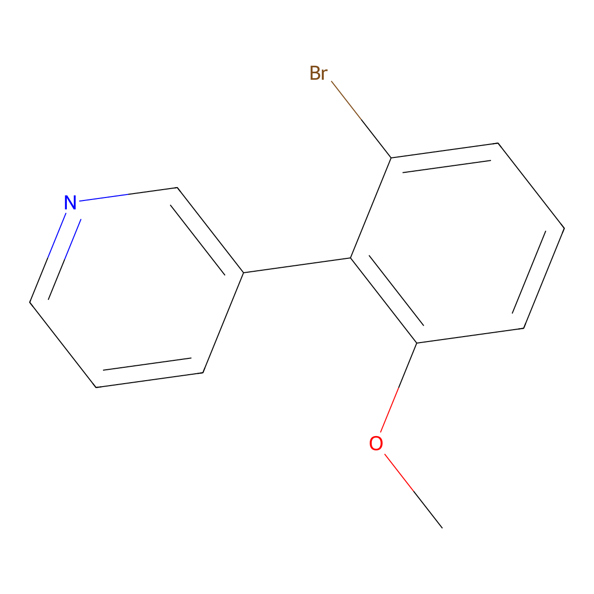 3-(2-Bromo-6-methoxyphenyl)pyridine molecular structure, CAS 2807444-52-4