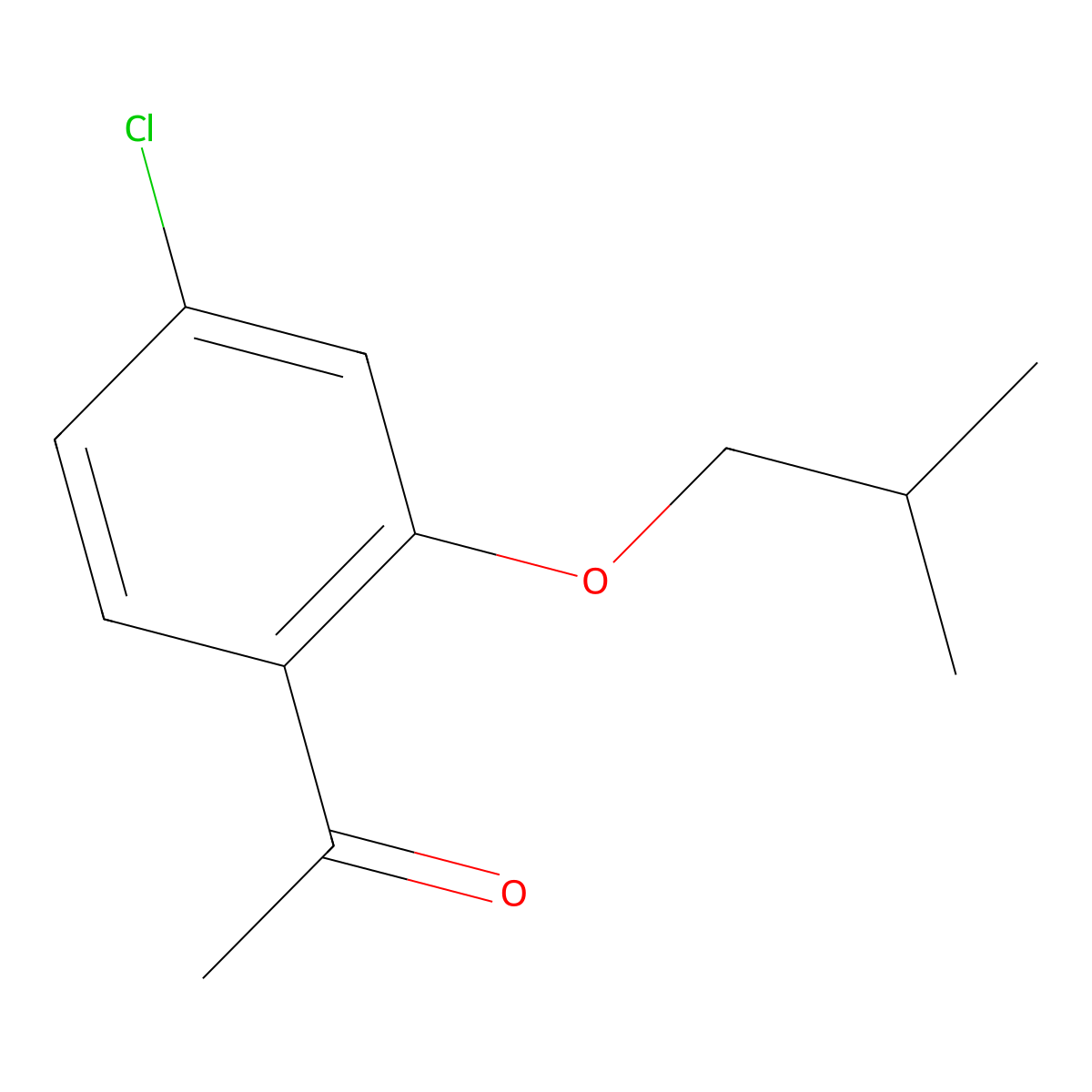 1-(4-Chloro-2-isobutoxyphenyl)ethanone molecular structure, CAS 2807444-55-7