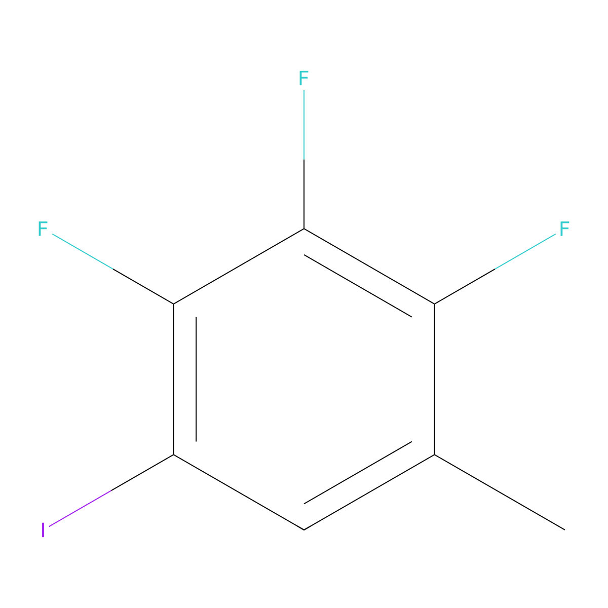 2,3,4-Trifluoro-1-iodo-5-methylbenzene molecular structure, CAS 2807444-58-0