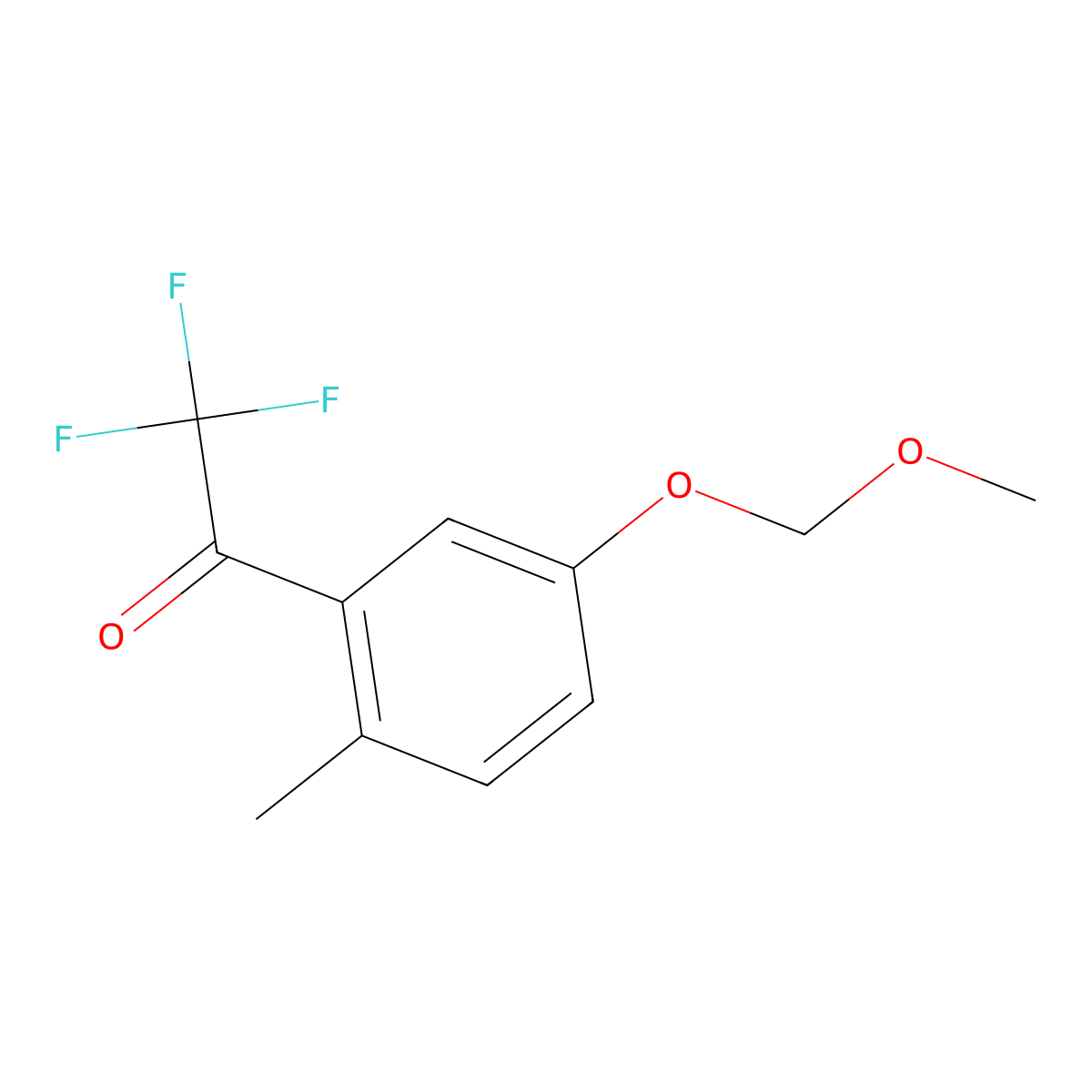 2,2,2-Trifluoro-1-(5-(methoxymethoxy)-2-methylphenyl)ethanone molecular structure, CAS 2807444-62-6