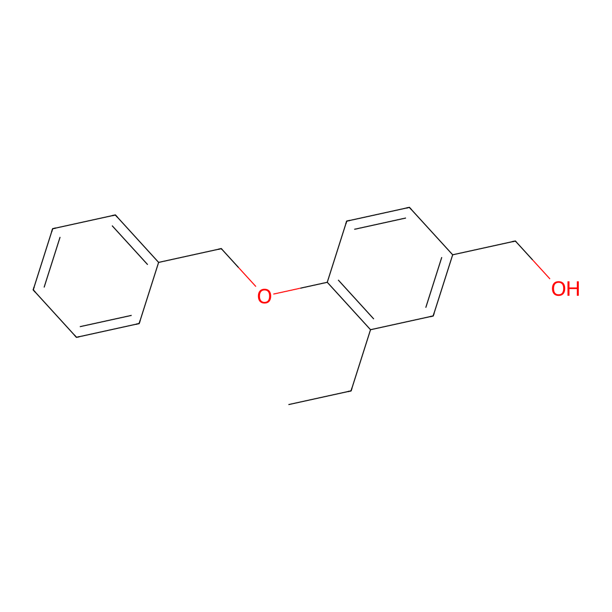 (4-(Benzyloxy)-3-ethylphenyl)methanol molecular structure, CAS 2807444-65-9