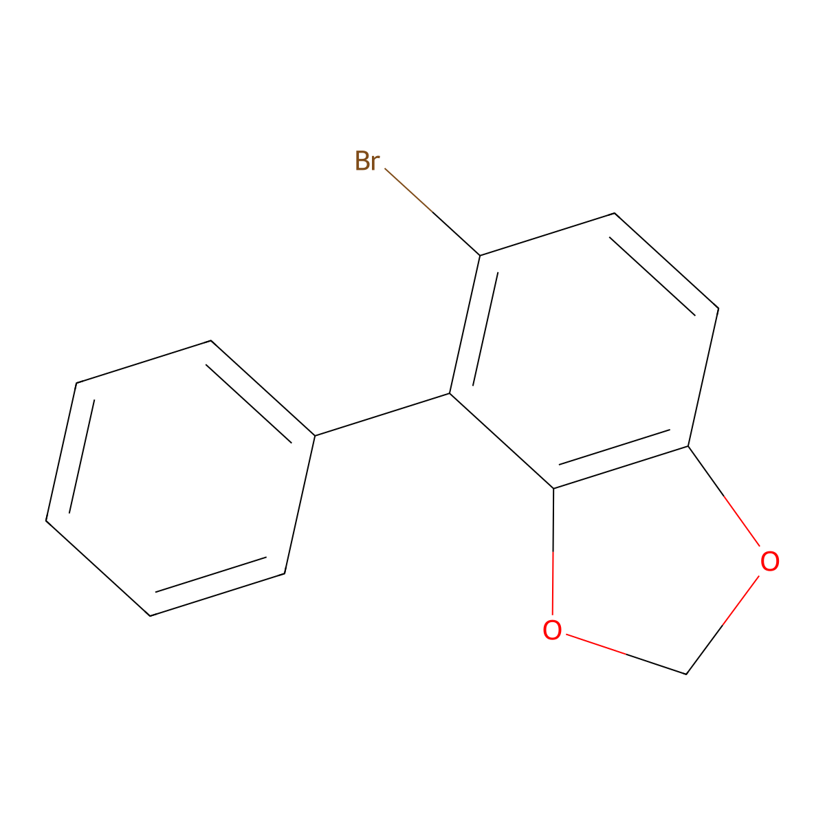 5-Bromo-4-phenylbenzo[d][1,3]dioxole molecular structure, CAS 2807444-70-6