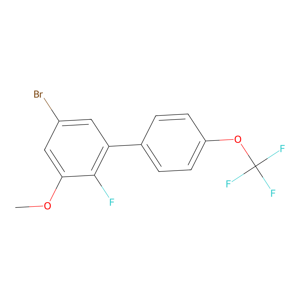 5-Bromo-2-fluoro-3-methoxy-4'-(trifluoromethoxy)-1,1'-biphenyl molecular structure, CAS 2807444-78-4