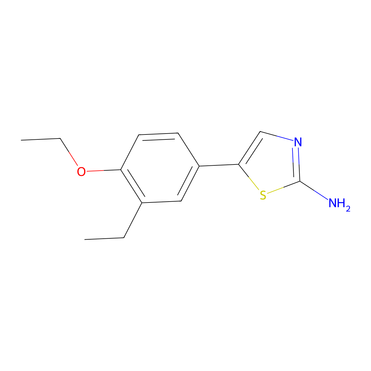5-(4-Ethoxy-3-ethylphenyl)thiazol-2-amine molecular structure, CAS 2807444-81-9