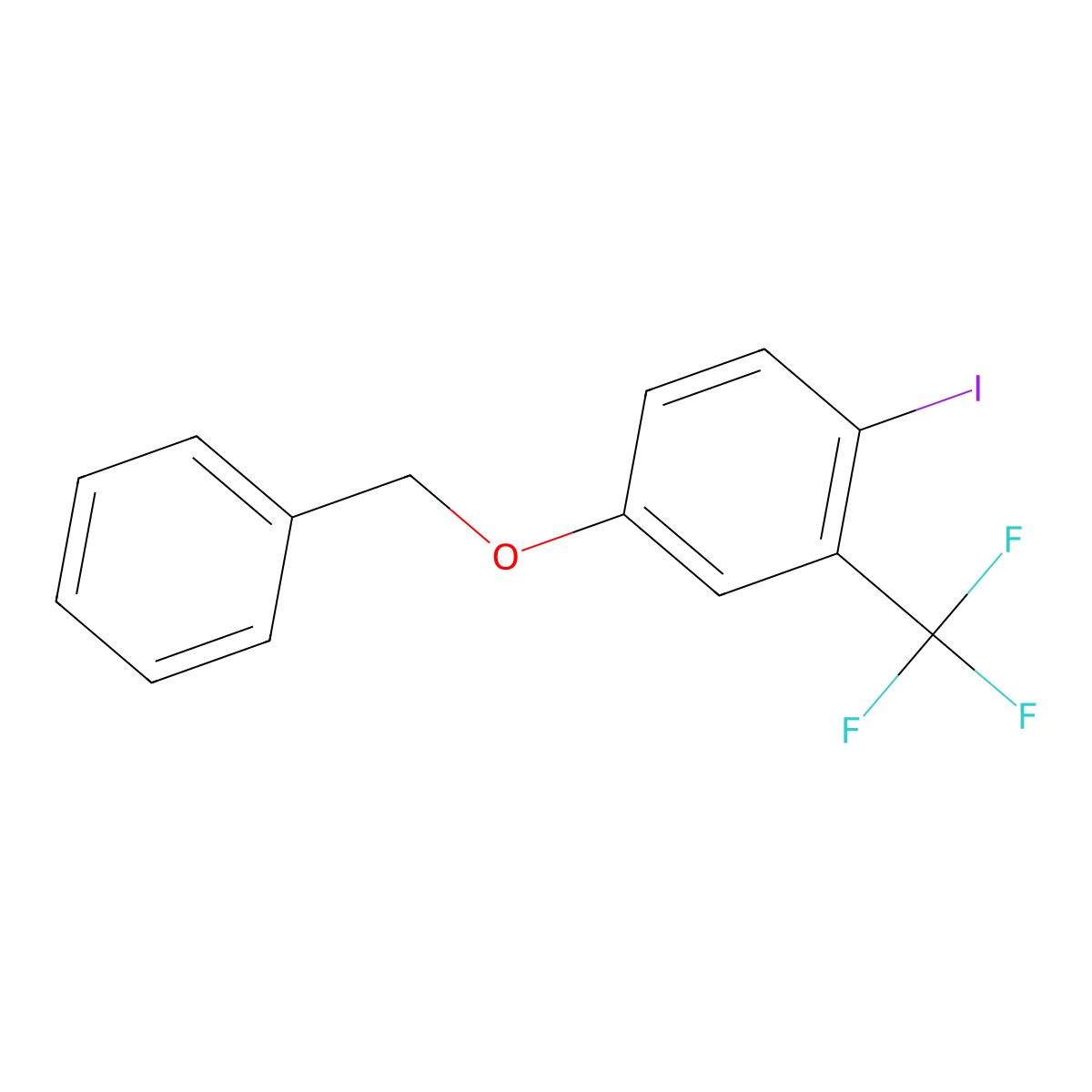 4-(Benzyloxy)-1-iodo-2-(trifluoromethyl)benzene molecular structure, CAS 2807444-85-3