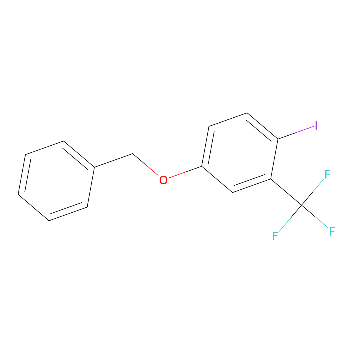 4-(Benzyloxy)-1-iodo-2-(trifluoromethyl)benzene molecular structure, CAS 2807444-85-3