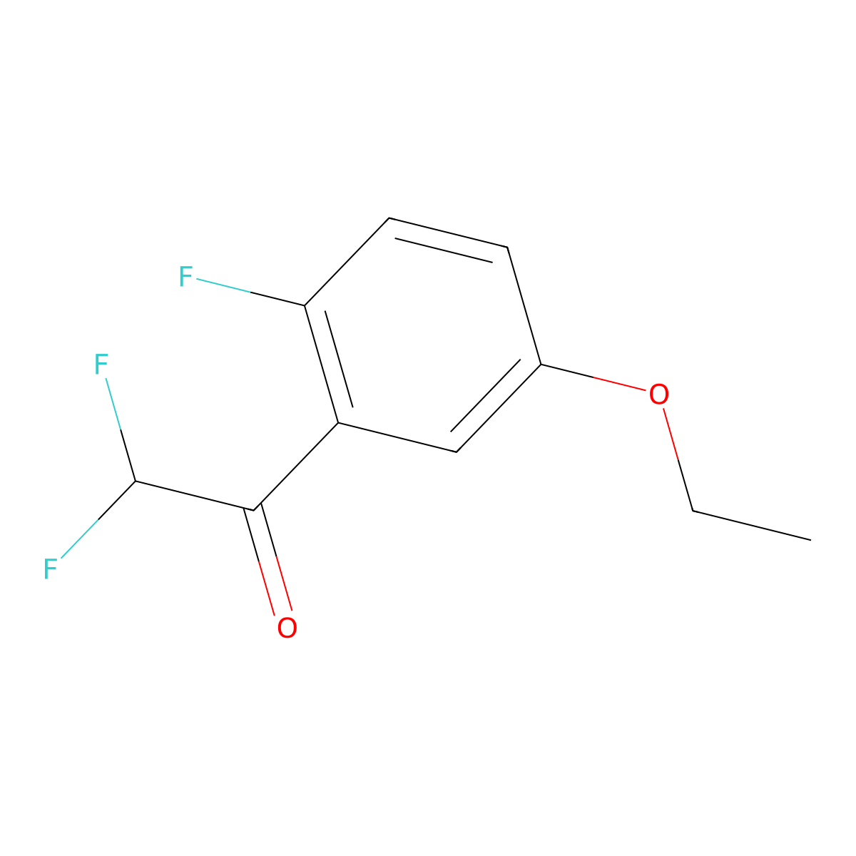 1-(5-Ethoxy-2-fluorophenyl)-2,2-difluoroethanone molecular structure, CAS 2807444-90-0