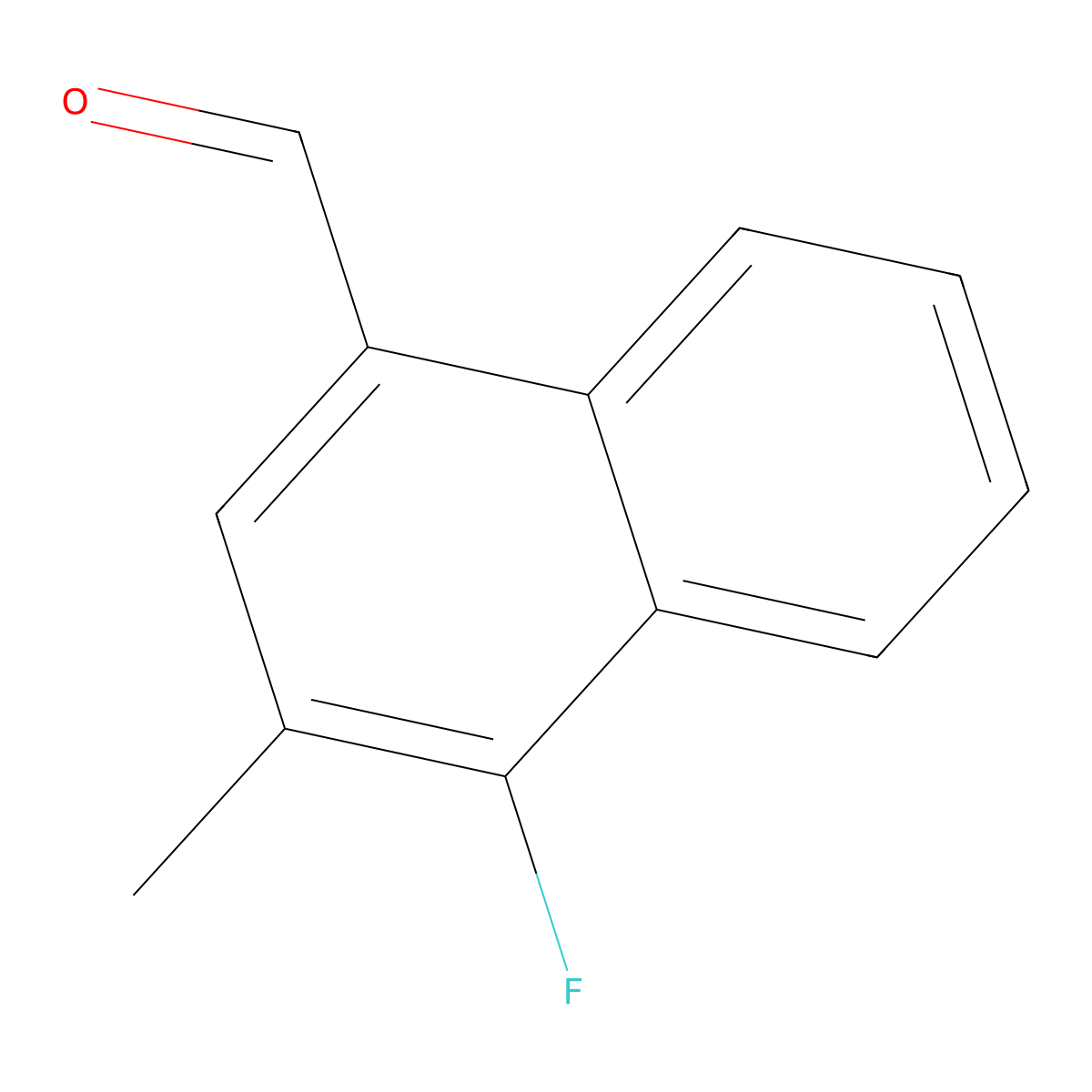 4-Fluoro-3-methyl-1-naphthaldehyde molecular structure, CAS 2807444-98-8