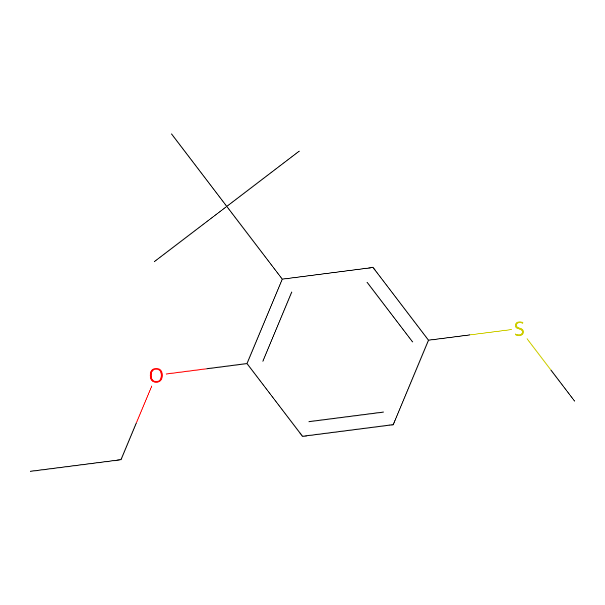 (3-(Tert-butyl)-4-ethoxyphenyl)(methyl)sulfane molecular structure, CAS 2807445-10-7