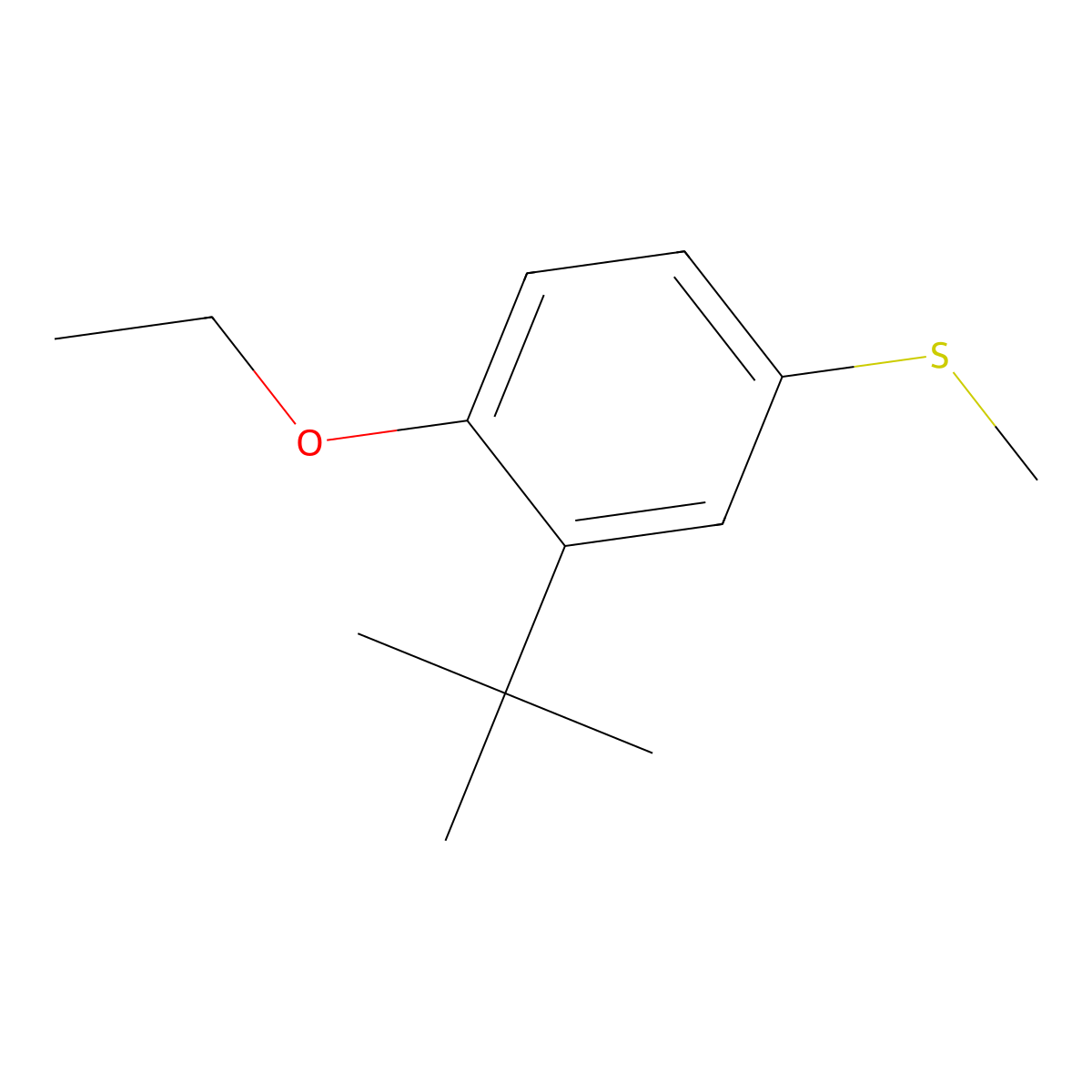 (3-(Tert-butyl)-4-ethoxyphenyl)(methyl)sulfane molecular structure, CAS 2807445-10-7