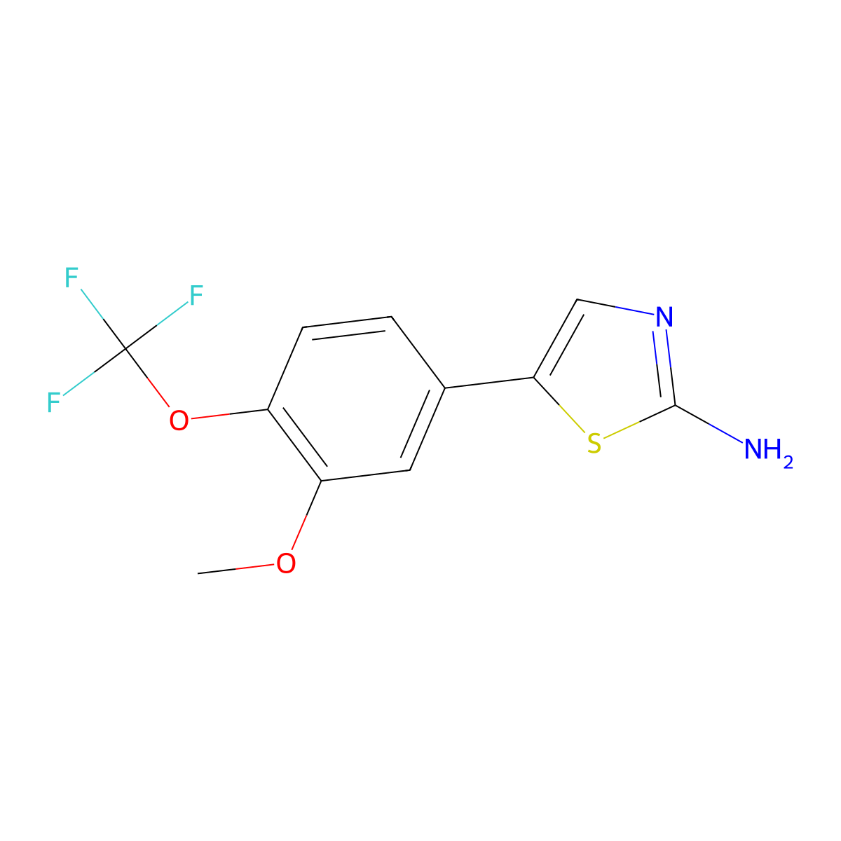 5-(3-Methoxy-4-(trifluoromethoxy)phenyl)thiazol-2-amine molecular structure, CAS 2807445-16-3