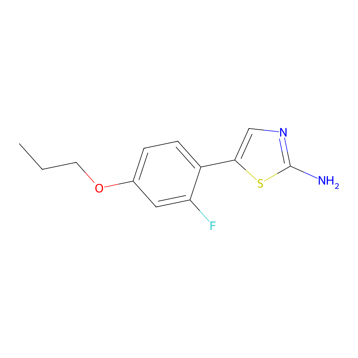 5-(2-Fluoro-4-propoxyphenyl)thiazol-2-amine molecular structure, CAS 2807445-17-4