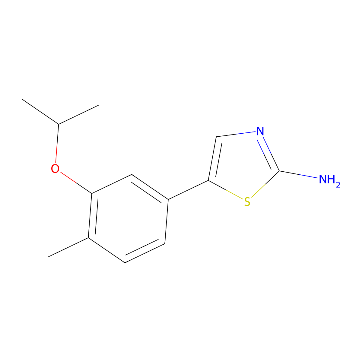 5-(3-Isopropoxy-4-methylphenyl)thiazol-2-amine molecular structure, CAS 2807445-22-1
