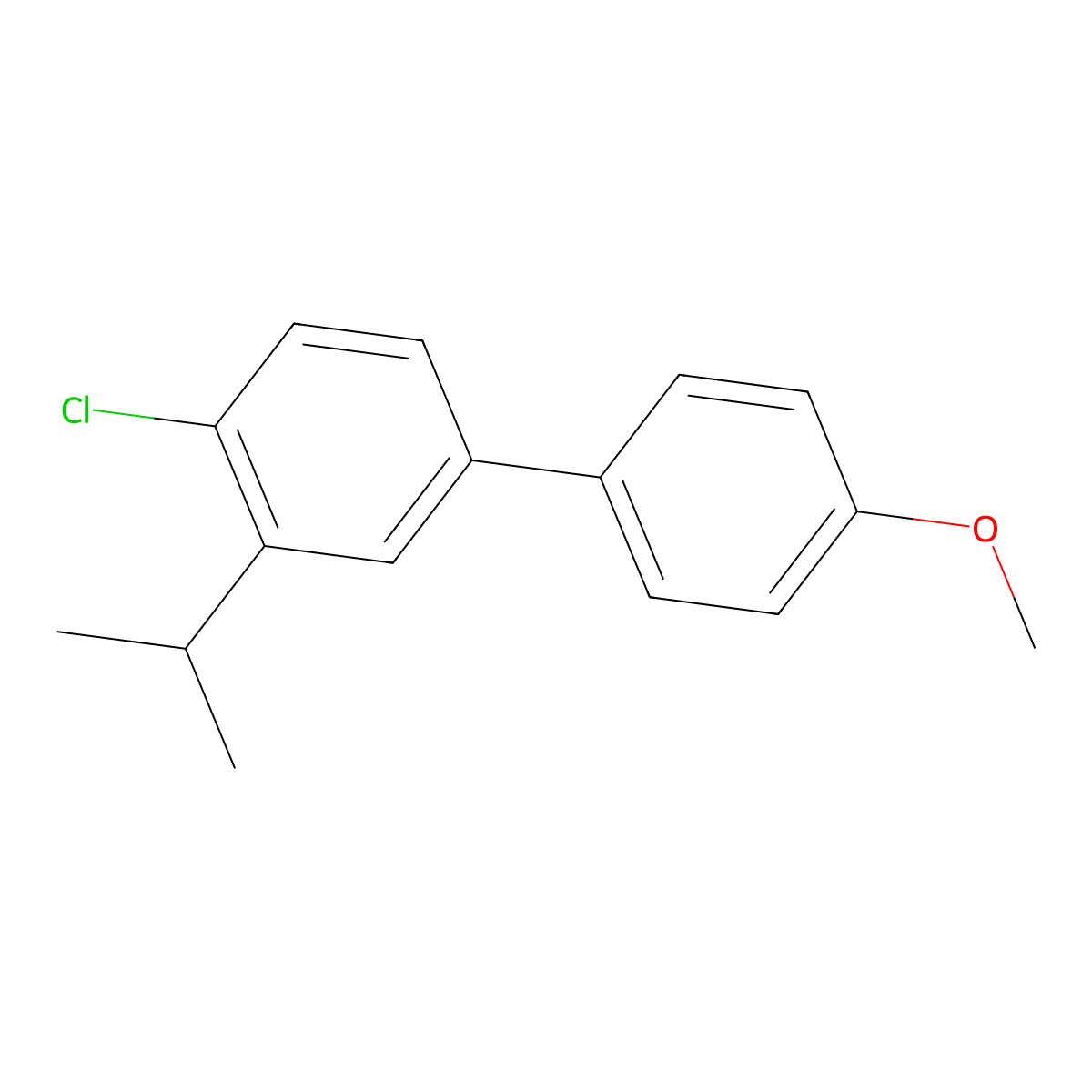 4-Chloro-3-isopropyl-4'-methoxy-1,1'-biphenyl molecular structure, CAS 2807445-24-3