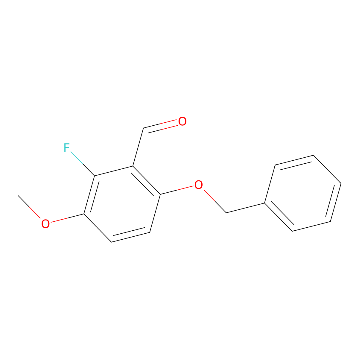 6-(Benzyloxy)-2-fluoro-3-methoxybenzaldehyde molecular structure, CAS 2807445-35-6