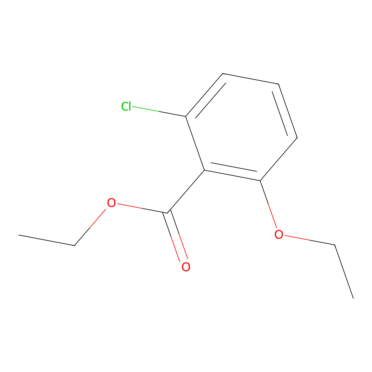 Ethyl 2-chloro-6-ethoxybenzoate molecular structure, CAS 2807445-55-0
