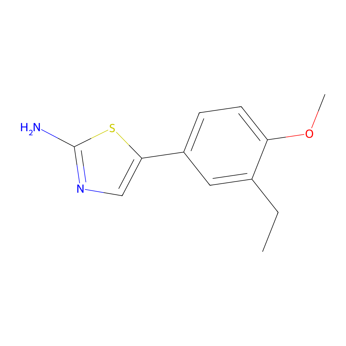 5-(3-Ethyl-4-methoxyphenyl)thiazol-2-amine molecular structure, CAS 2807445-56-1