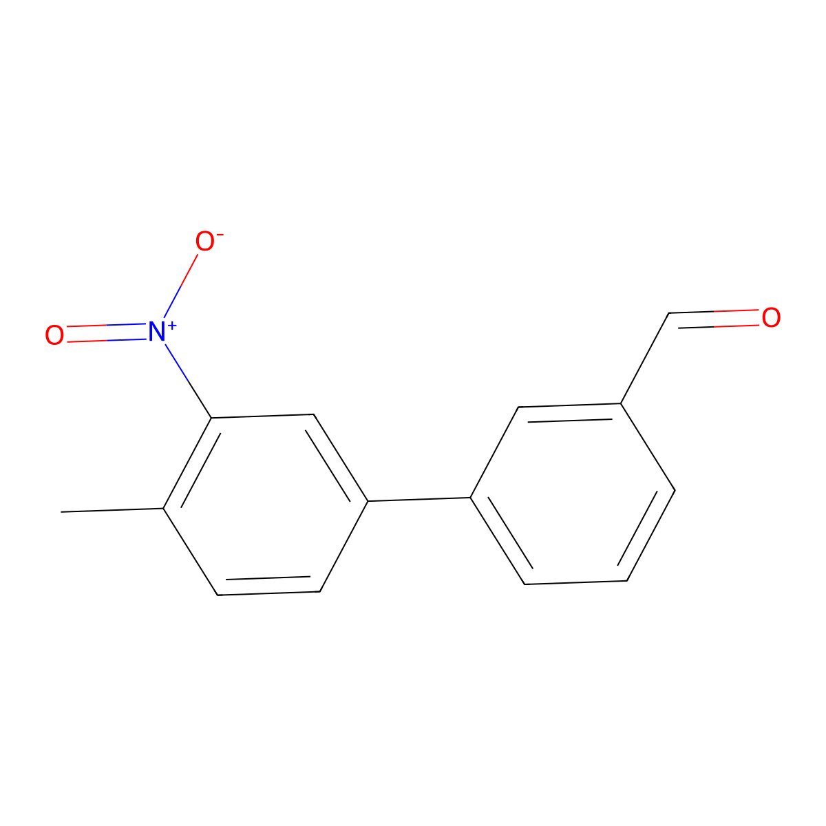 4'-Methyl-3'-nitro-[1,1'-biphenyl]-3-carbaldehyde molecular structure, CAS 2807446-14-4