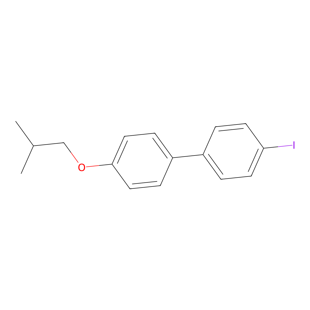 4-Iodo-4'-isobutoxy-1,1'-biphenyl molecular structure, CAS 2807446-21-3
