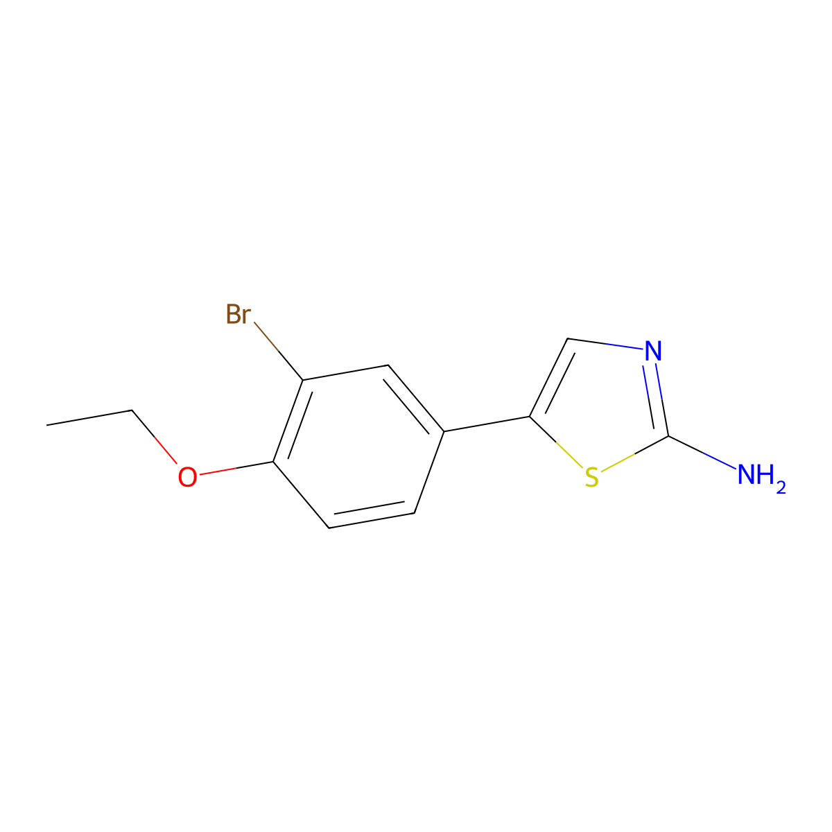 5-(3-Bromo-4-ethoxyphenyl)thiazol-2-amine molecular structure, CAS 2807446-35-9