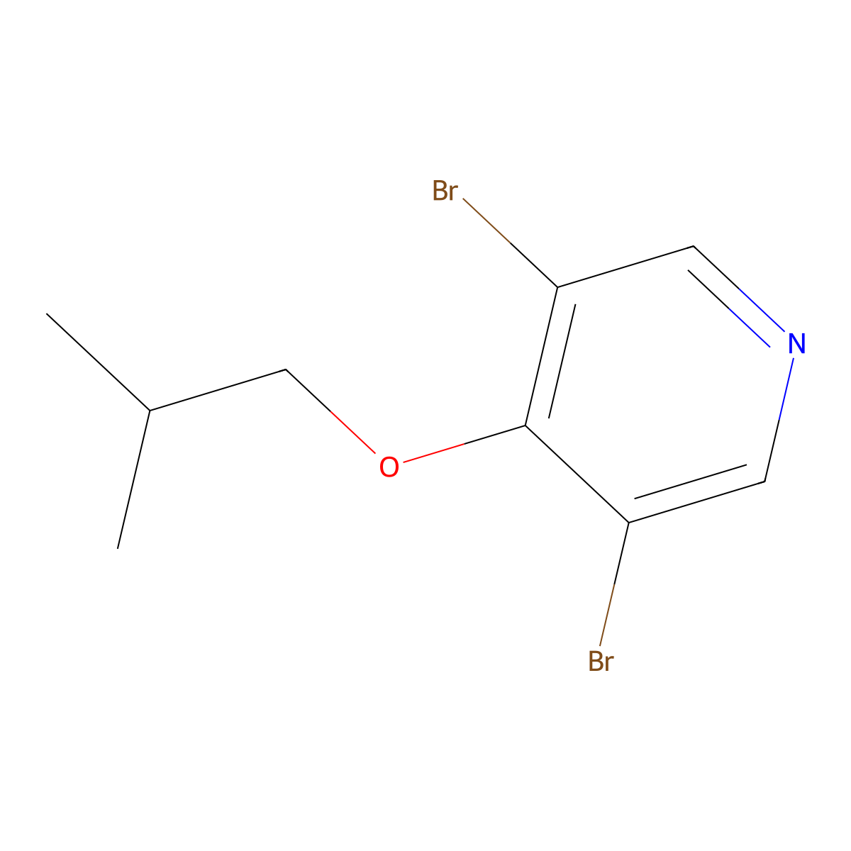 3,5-Dibromo-4-isobutoxypyridine molecular structure, CAS 2807446-72-4