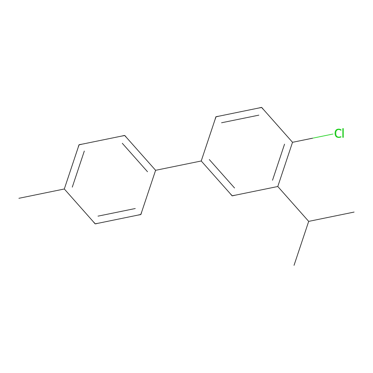 4-Chloro-3-isopropyl-4'-methyl-1,1'-biphenyl molecular structure, CAS 2807446-76-8