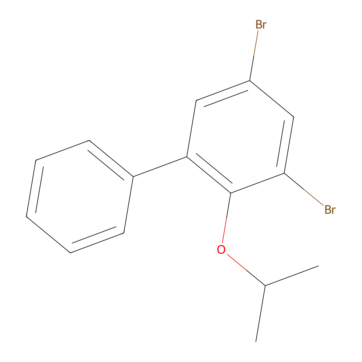 3,5-Dibromo-2-isopropoxy-1,1'-biphenyl molecular structure, CAS 2807446-83-7