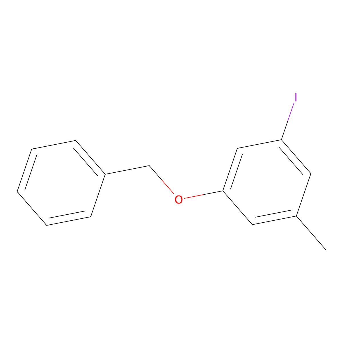 1-(Benzyloxy)-3-iodo-5-methylbenzene molecular structure, CAS 2807446-84-8